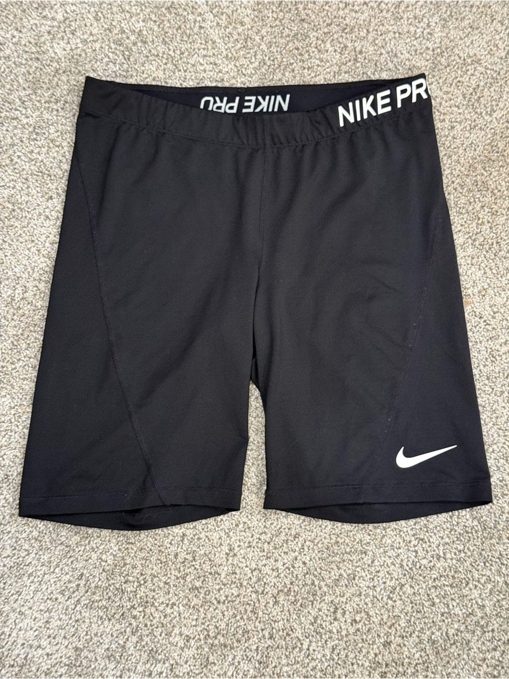 Nike Pro Dri-Fit Black Bike Shorts XL Black 9 inch inseam